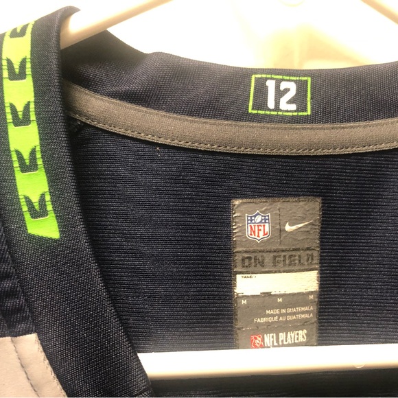 Nike On Field NFL Player Seattle Seahawks#3 Wilson Women's Blue Authentic Jersey - Picture 12 of 12